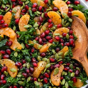 Citrus pomegranate salad with honey lemon vinaigrette